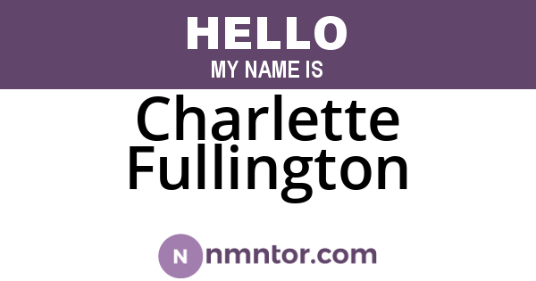 Charlette Fullington