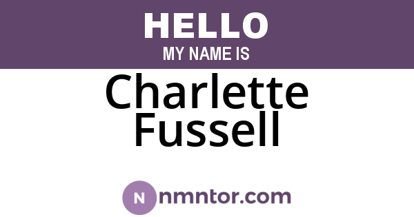 Charlette Fussell