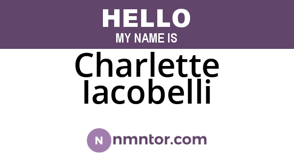 Charlette Iacobelli