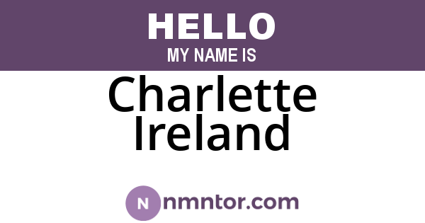 Charlette Ireland