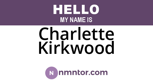 Charlette Kirkwood