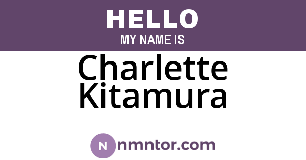 Charlette Kitamura