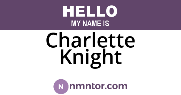 Charlette Knight