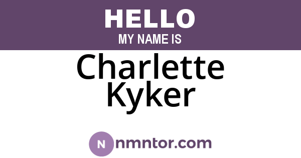 Charlette Kyker
