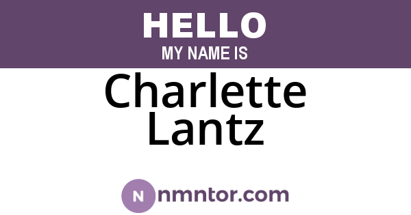 Charlette Lantz