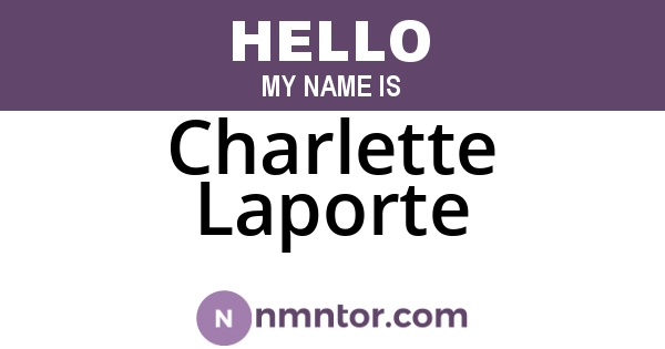 Charlette Laporte