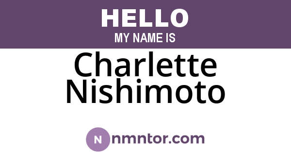 Charlette Nishimoto