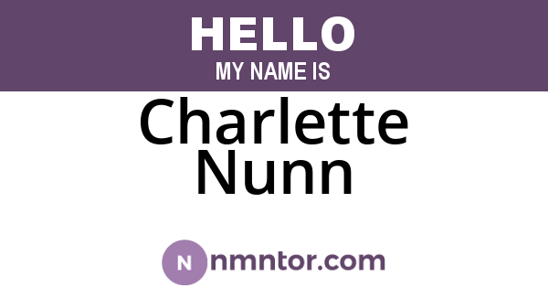 Charlette Nunn