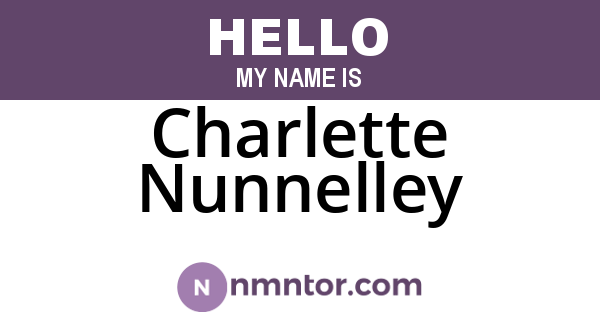 Charlette Nunnelley