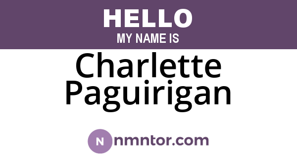 Charlette Paguirigan