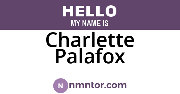Charlette Palafox