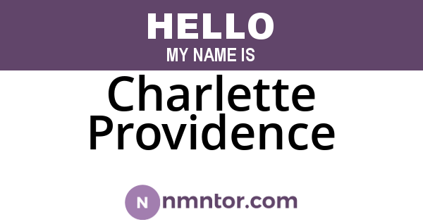 Charlette Providence