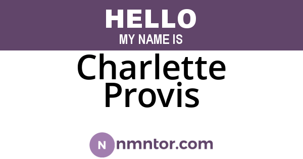 Charlette Provis