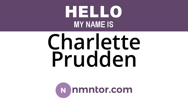 Charlette Prudden
