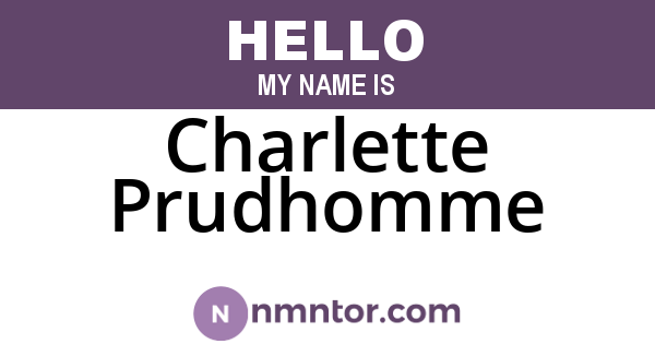 Charlette Prudhomme