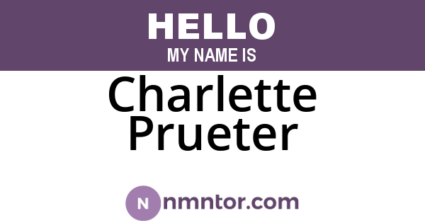 Charlette Prueter