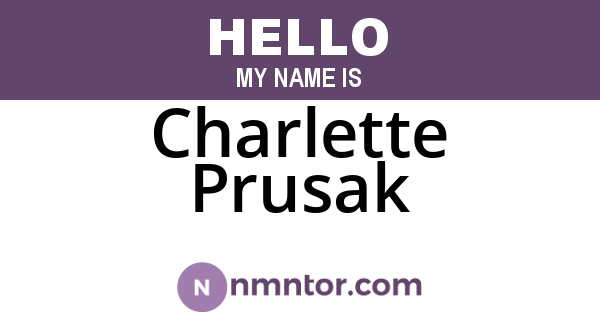 Charlette Prusak