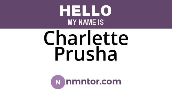 Charlette Prusha