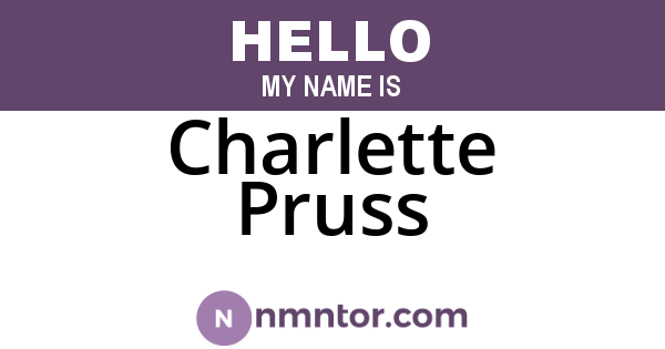 Charlette Pruss