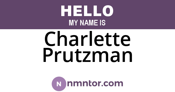 Charlette Prutzman
