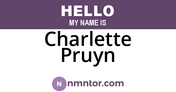Charlette Pruyn