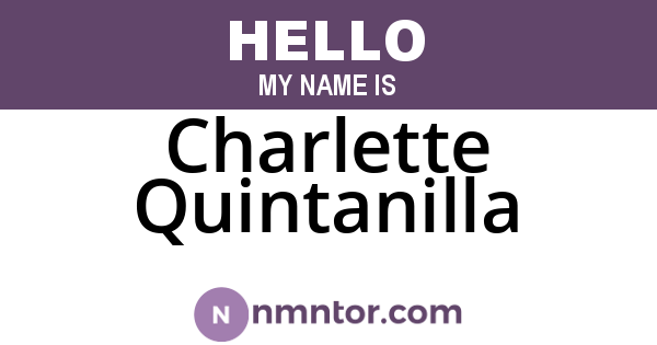 Charlette Quintanilla