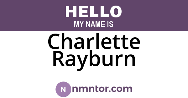 Charlette Rayburn
