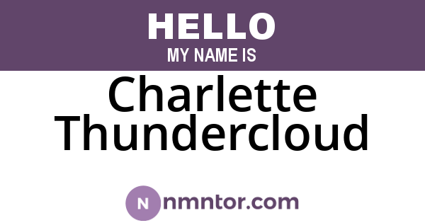 Charlette Thundercloud