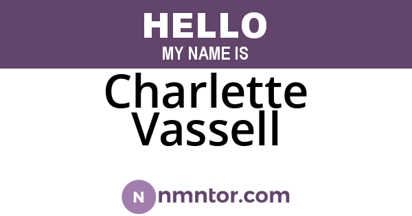 Charlette Vassell