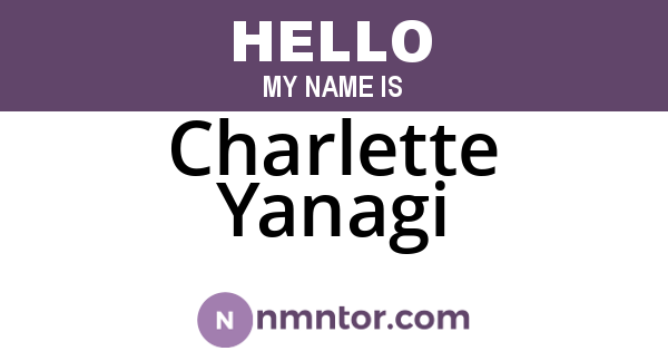 Charlette Yanagi