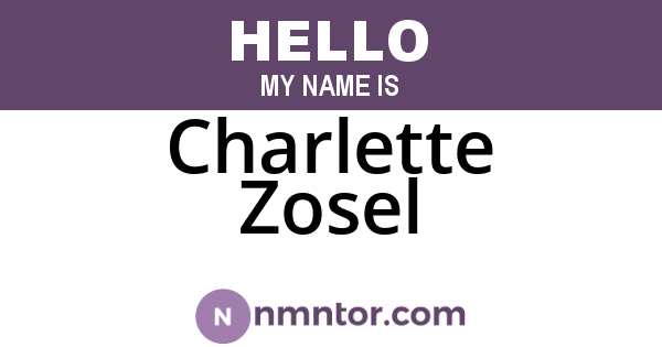 Charlette Zosel