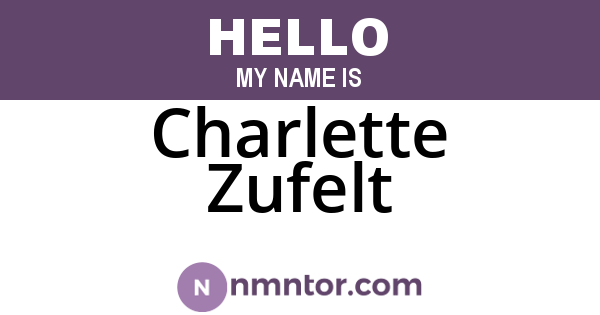 Charlette Zufelt