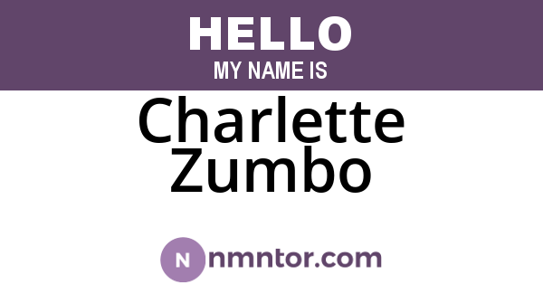 Charlette Zumbo