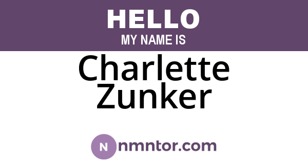 Charlette Zunker