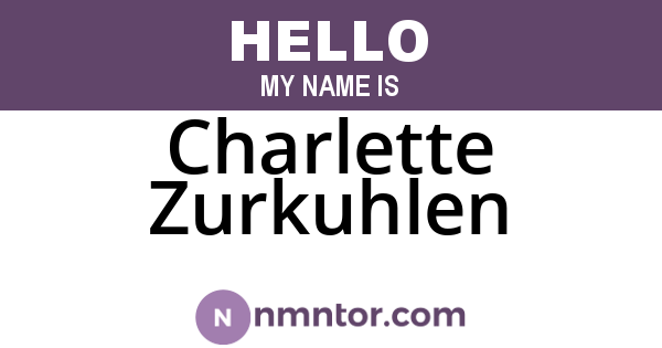 Charlette Zurkuhlen
