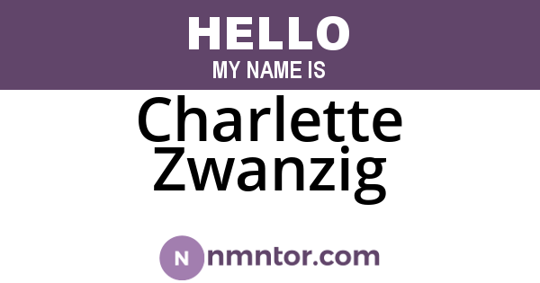 Charlette Zwanzig