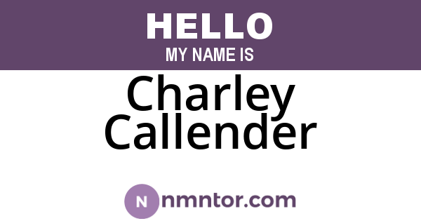 Charley Callender