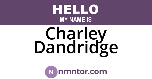 Charley Dandridge