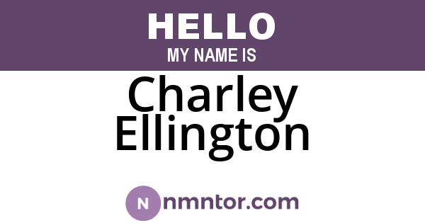 Charley Ellington