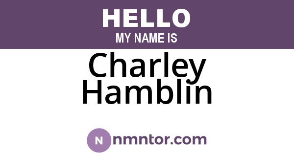 Charley Hamblin