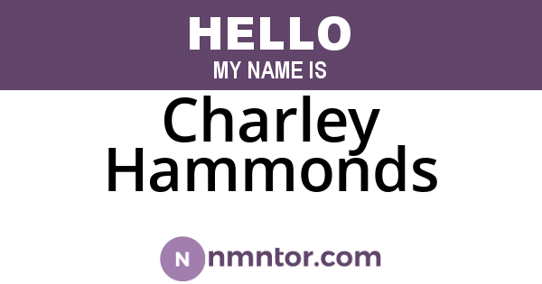 Charley Hammonds
