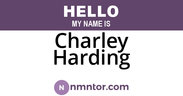 Charley Harding