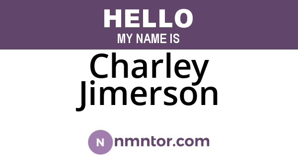 Charley Jimerson
