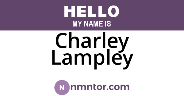 Charley Lampley