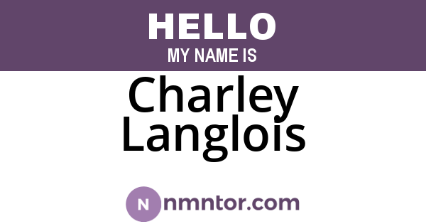 Charley Langlois