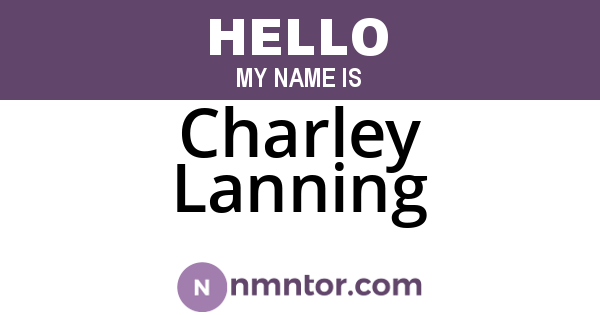 Charley Lanning