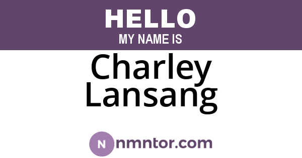 Charley Lansang