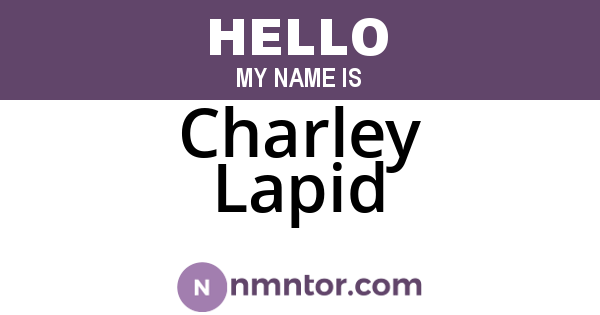 Charley Lapid