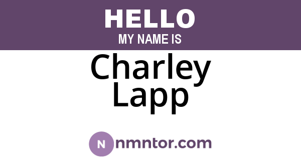 Charley Lapp
