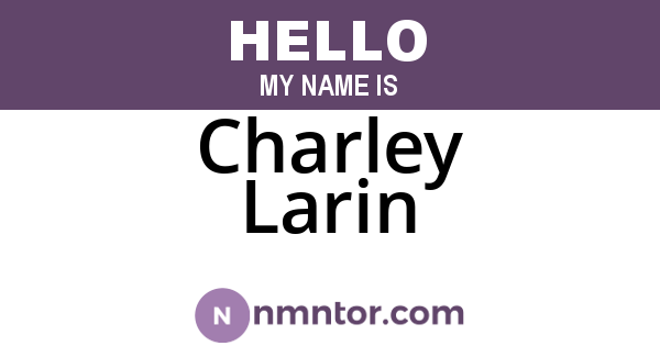 Charley Larin